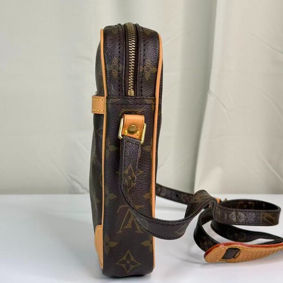 Louis Vuitton Monogram Canvas Crossbody Bag Brown & Beige Trimmed - Picture 2 of 8